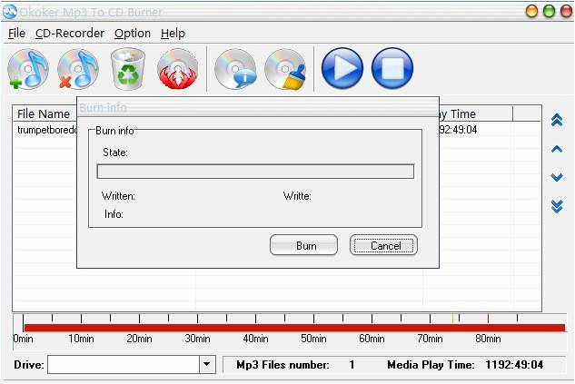 شرح برنامج okoker mp3 to cd burner